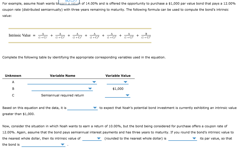  SH For example, assume Noah wants to earn a return of