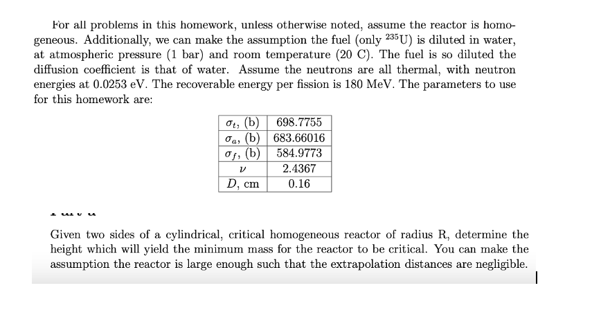 For all problems in this homework, unless otherwise noted, assume the