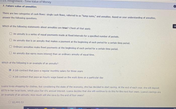 can you answer these questions TV5 Assignment - Time Value of Money