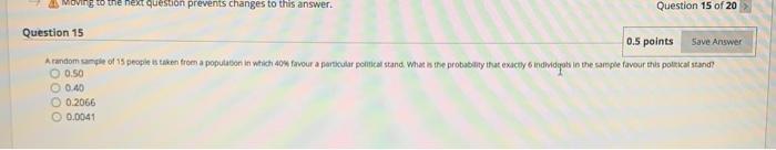  Moving to the next question prevents changes to this answer. Question