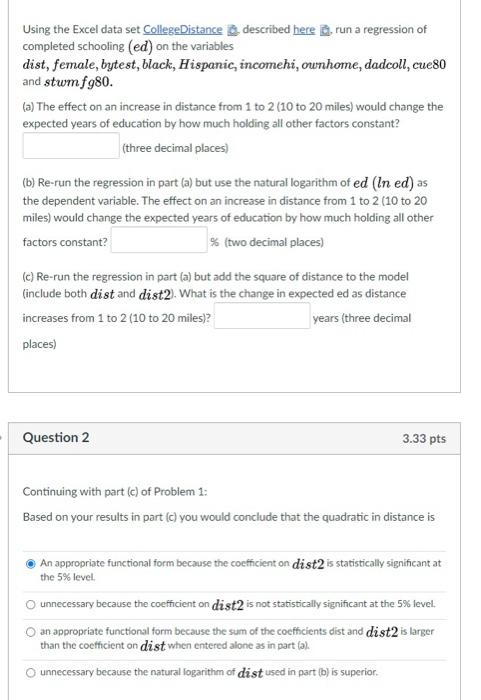  Excel and data is in the photo Using the Excel data