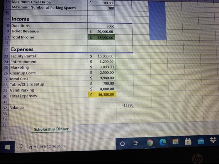 formula in cell B27 using Named Ranges to calculate projected cost of