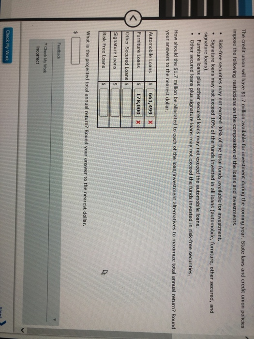 is planning the allocation of funds for the coming year. The credit