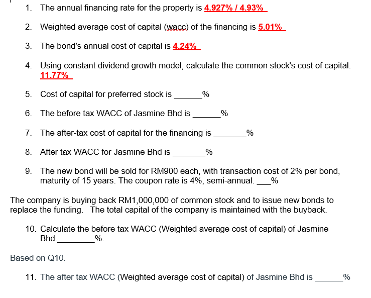 thank you.. Jasmine Bhd details of its' capital structure are as follows: