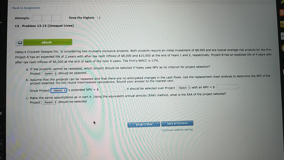 < Back to Assignment Attempts: Keep the Highest: /5 13. Problem 12.13