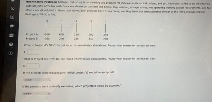 in its capital budget, and you have been asked to do the