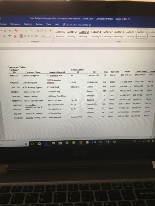  Data Analytics Managerial Accounting Student Handout-Read-Only- Compatibility Mode- Saved to this