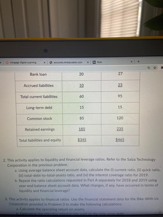 as did the venture's total assets. You have been asked to compare