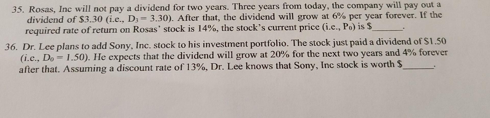 please help I will thumbs up 35. Rosas, Inc will not pay