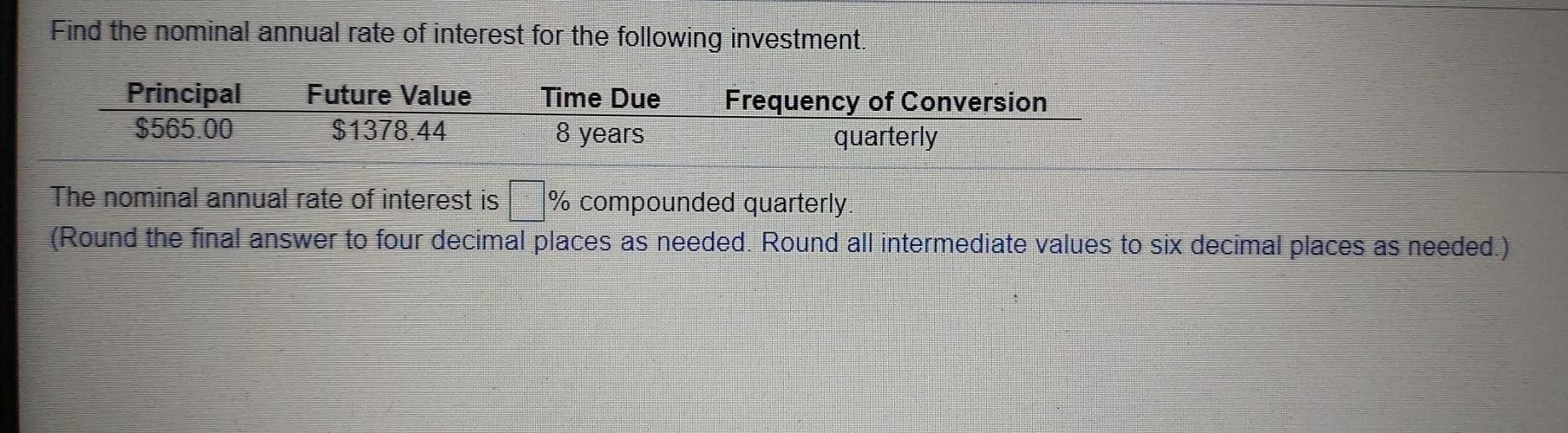 1 pt 1 of 4 (0 complete) 10.2.1 What is the nominal