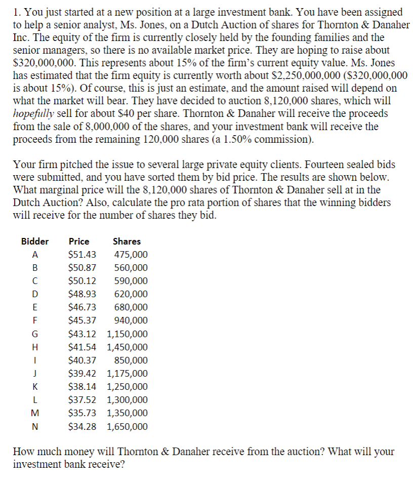  1. You just started at a new position at a large