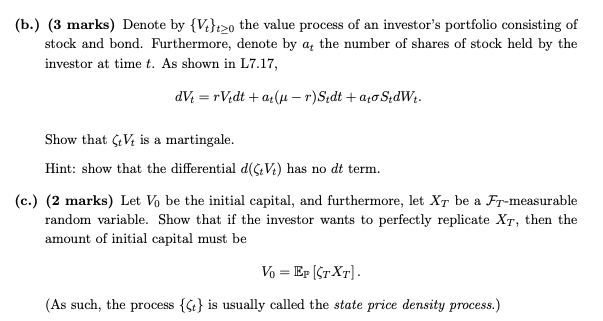 {F}}t>0,P), and let {W}tzo be a Brow- nian motion. Let a stock