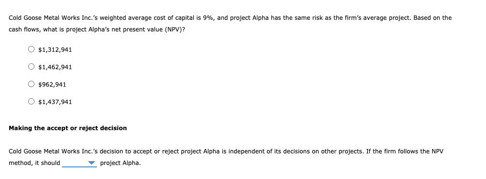 method The net present value (NPV) rule is considered one of the