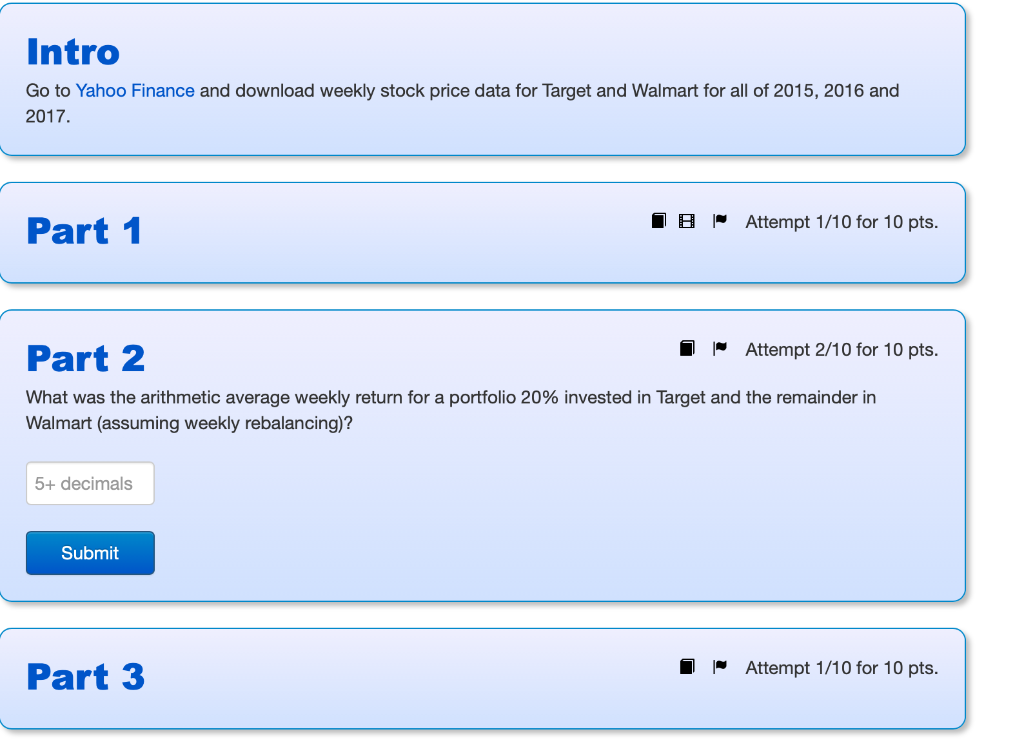 PLEASE HELP ME ON PART 2 !!! Intro Go to Yahoo Finance