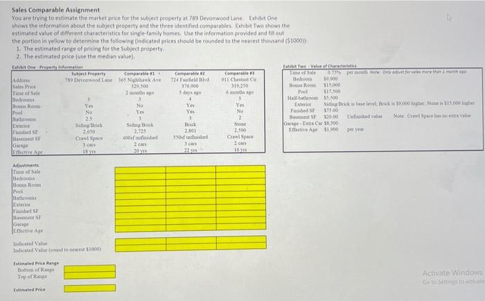 cells. This follows the same process we used in class. Special Notes: