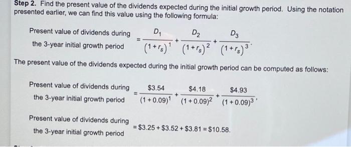 = $1.92), and the firm's required return is 13%. Find the market