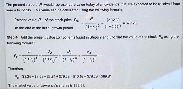 annually for 3 years, followed by a 7% constant annual growth rate
