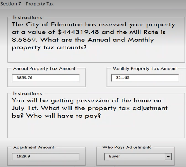  How to get the answer given for Adjustment Amount Section 7