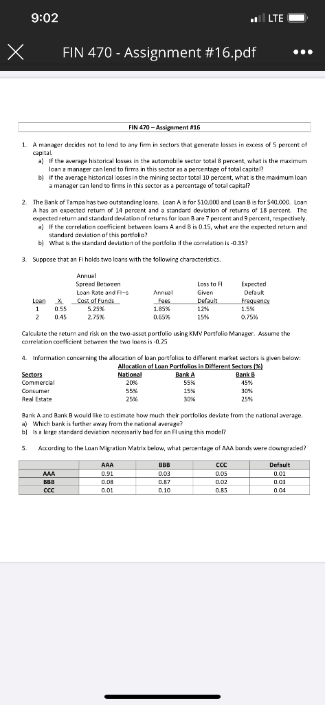 9:02 - LTE X FIN 470 - Assignment #16.pdf ... FIN