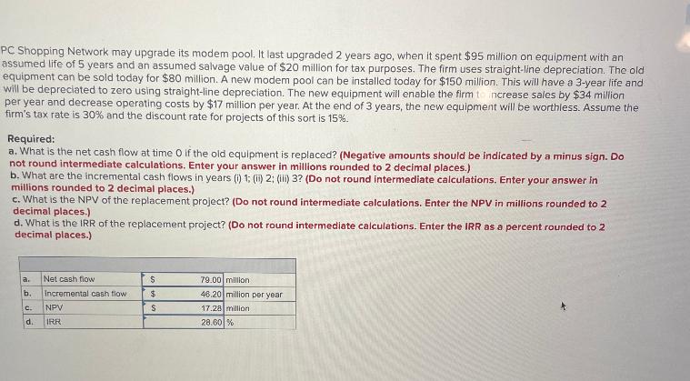  Need help with A B C and D PC Shopping Network