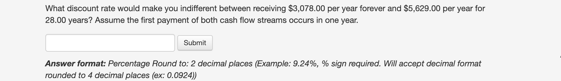 Please show how to solve using financial calculator What discount rate would