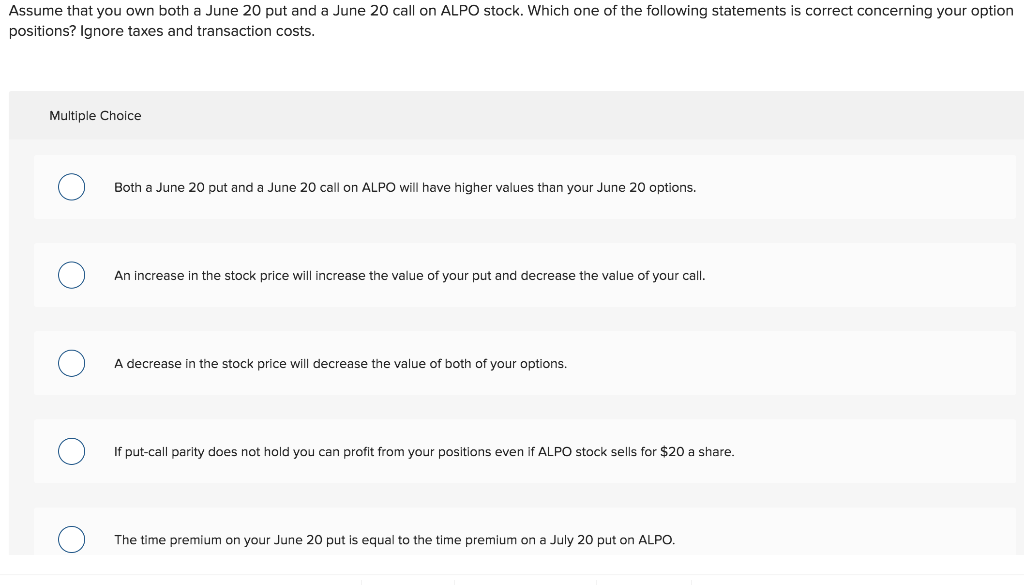 put-call parity, the present value of the strike price plus the value