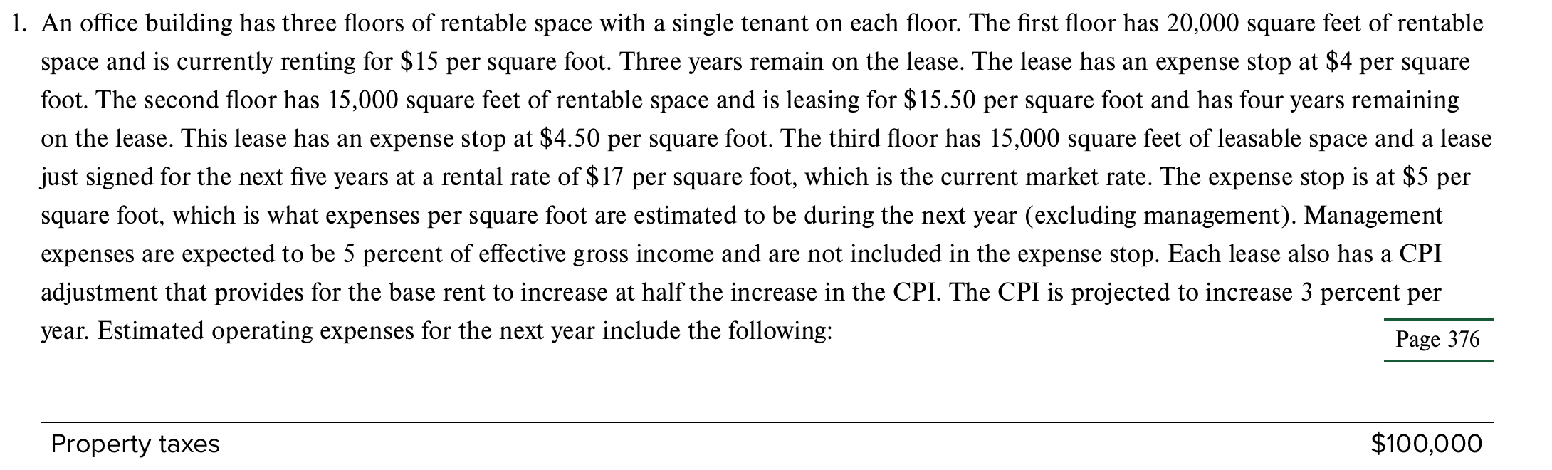 Answer A,B,C WITHOUT EXCEL !! An office building has three floors of