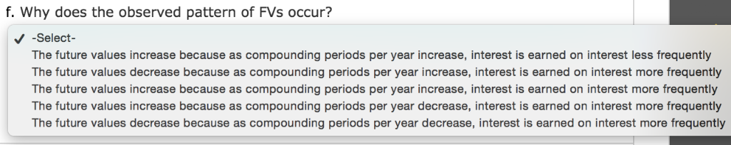  Future value for various compounding periods Find the amount to which