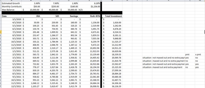 a 30 year period. So, you will enter the formulas for each