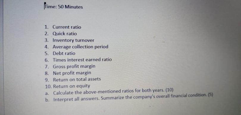2 Balance Sheet Income Statement 3 Particulars: 4 Cash 5 Accounts Receivable