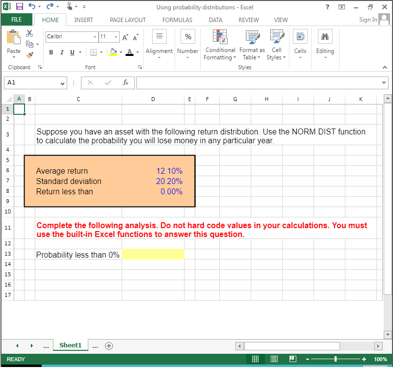 HOME INSERT PAGE LAYOUT FORMULAS DATA REVIEW VIEW Sign In Calibri -