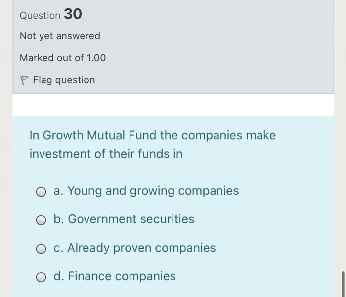 Marked out of 1.00 Flag question The issue of share of a