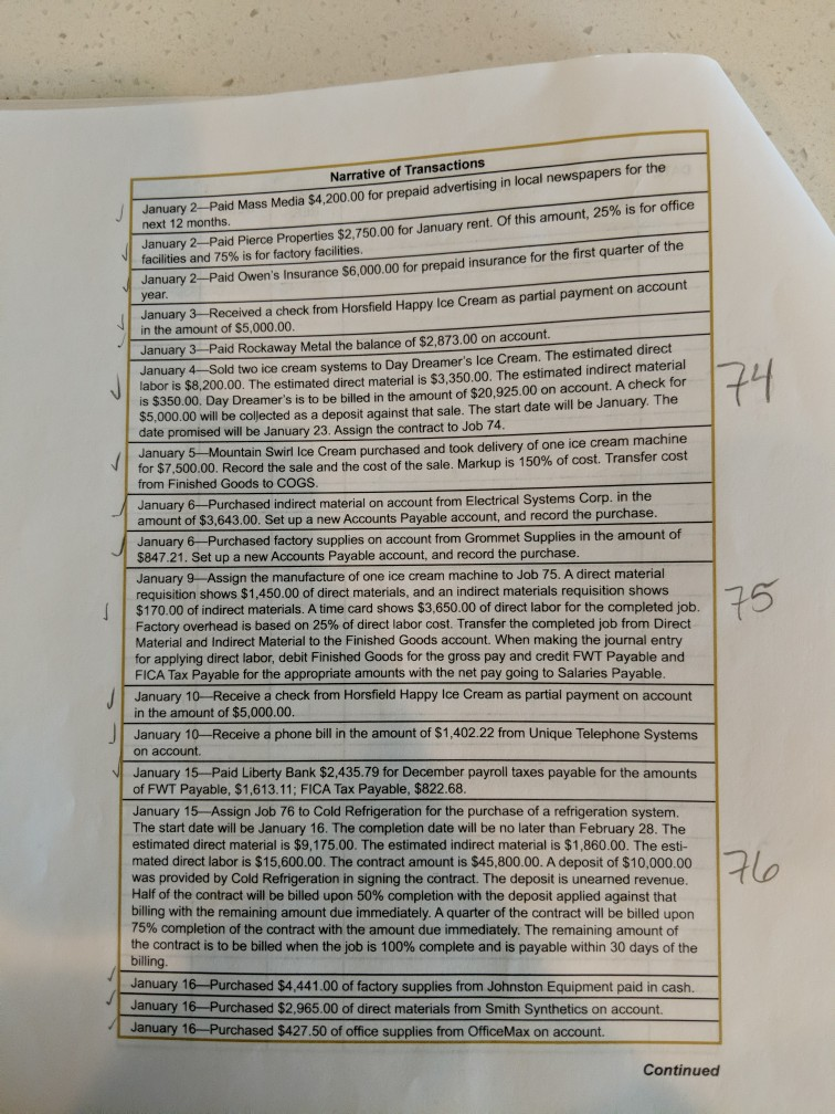 information necessary for completion of the accounting period as it relates to