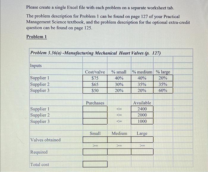 please provide a step by step with formulas you should enter to