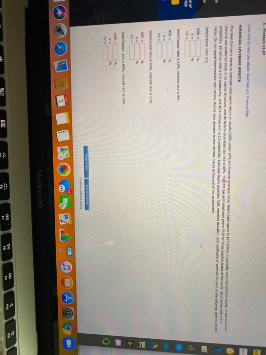 to read the Book Business and Financial Risk FINANCIAL LEVERAGE EFFECTS The