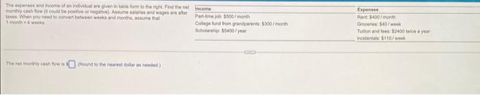 total cost per year of the following pair of expenses. The complete