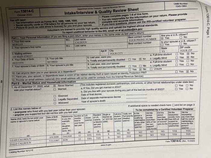 any four digits of your choice. Interview Notes - Morgan is single
