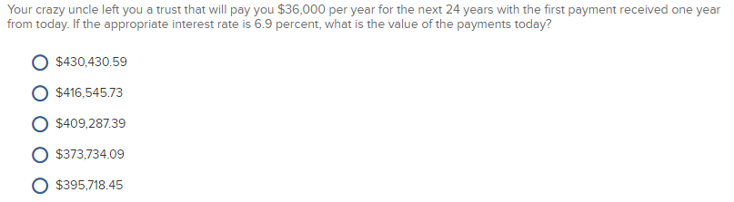 3. Your crazy uncle left you a trust that will pay you