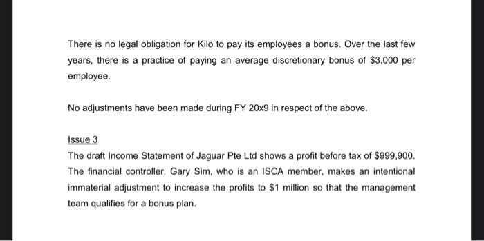 be dealt with separately. Ignore the effects of income tax arising from