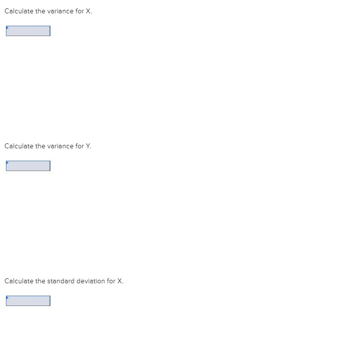 and the standard deviations for X and Y. Year Y Returns 14