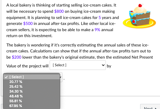 a. increase or decrease b. select from drop down A local