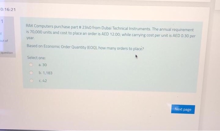  0:16:21 RAK Computers purchase part # 2340 from Dubai Technical Instruments.