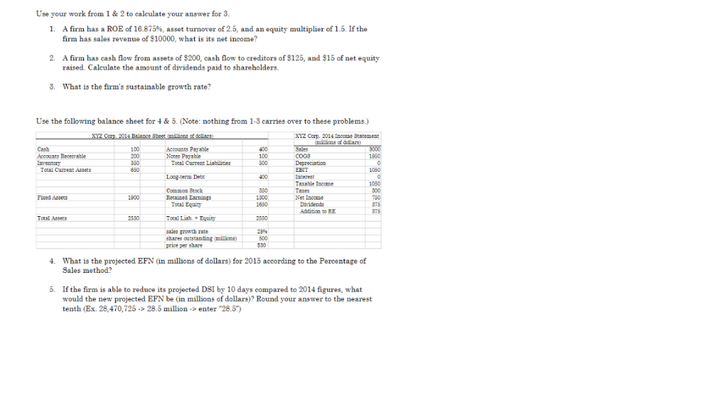 This is the complete question!! please help Use your work from 1