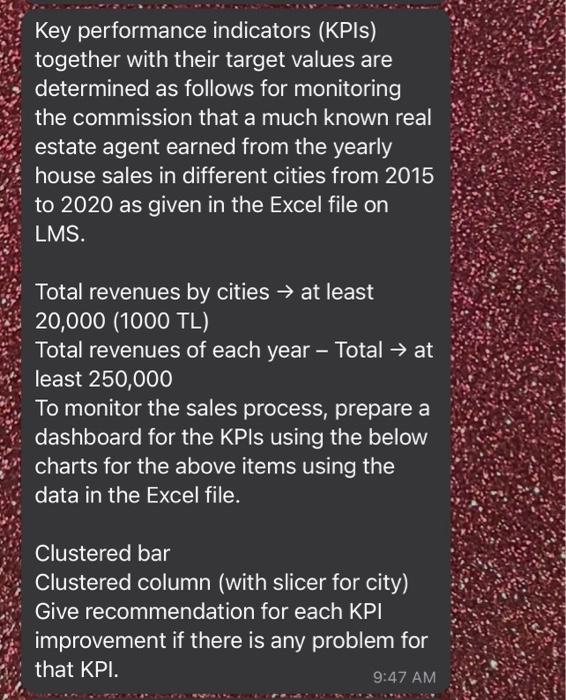  Key performance indicators (KPIs) together with their target values are determined