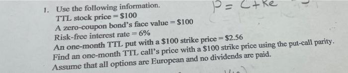 please type out explain how you got your answer 1. Use the