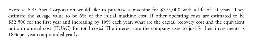  Using Microsoft Excel. with the following changes. Purchase machine for $480,000