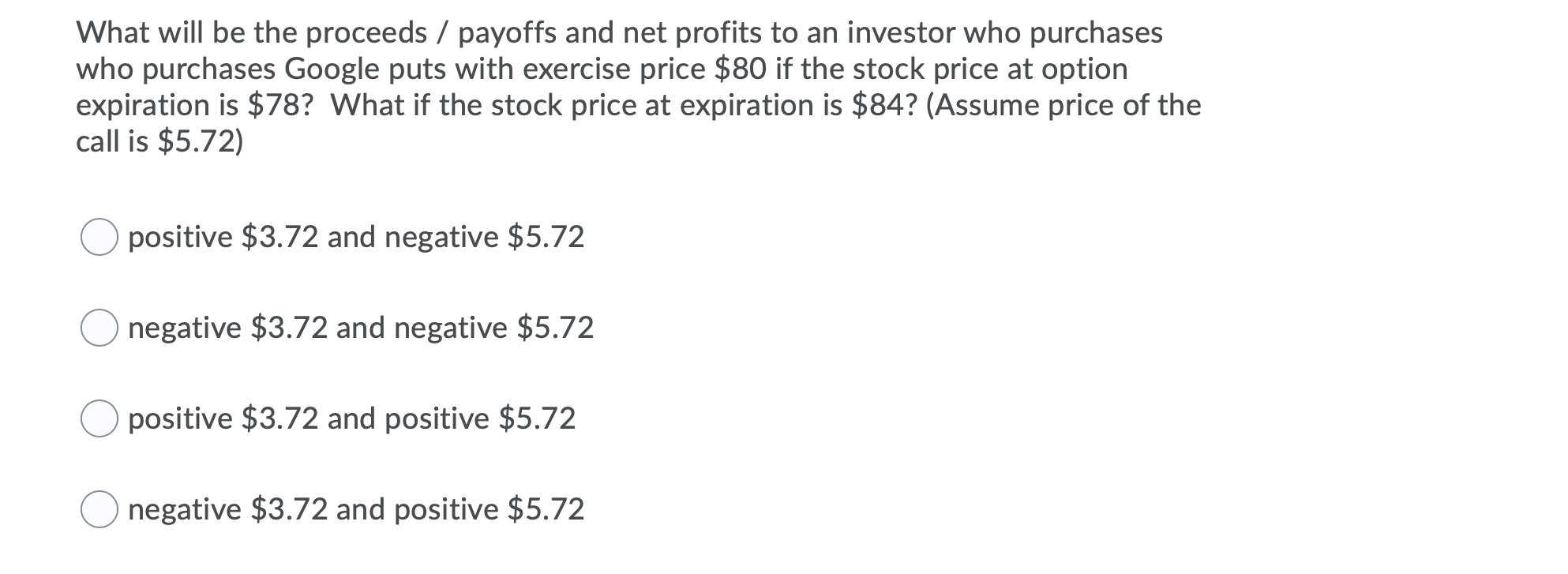 What will be the proceeds / payoffs and net profits to