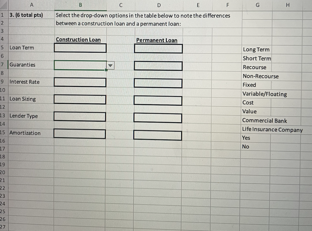  A B D E F G H 1 3. (6 total