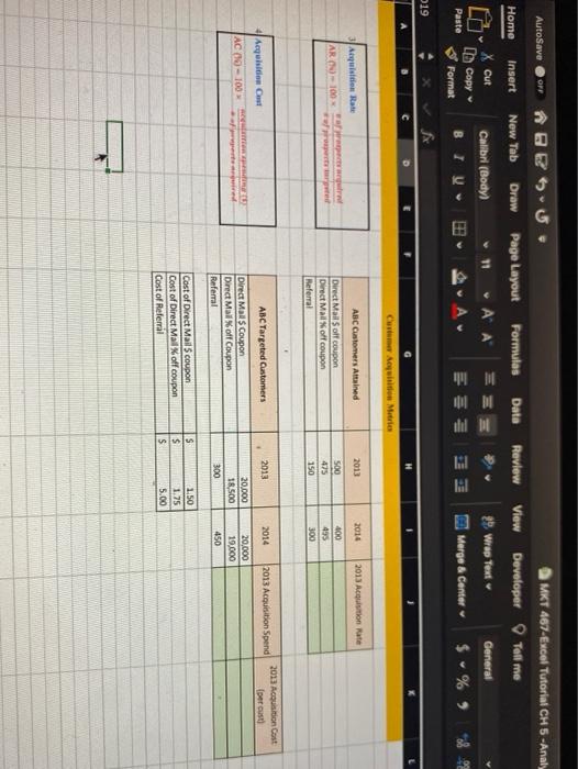  AutoSave or su MKT 467-Excel Tutorial CH 5 -Analy Insert New