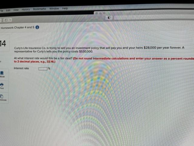  Ele Edit View History Bookmarks Window Help Homework Chapter 4 and